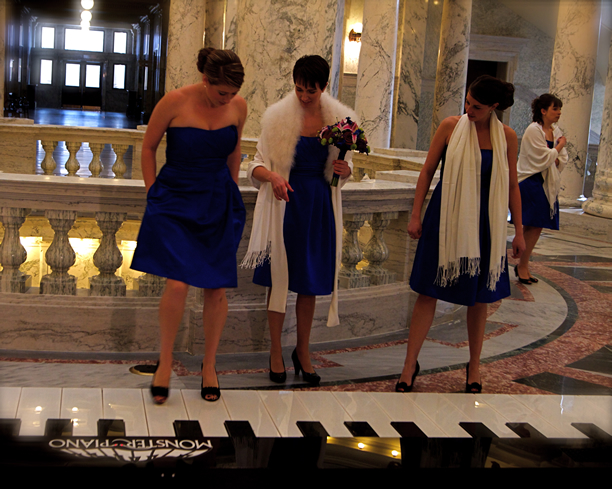 Dancer on Floor Piano